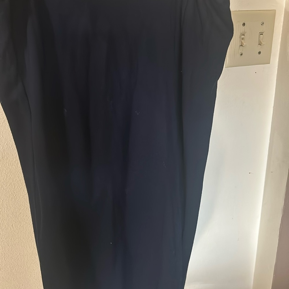 Women’s navy blue skirt with slit
